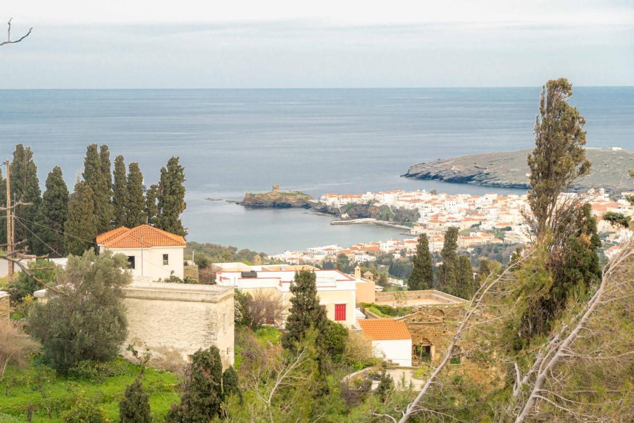 The Walnut Tree - Cycladic Getaway With Sea Views By Explore Andros Lámira 외부 사진