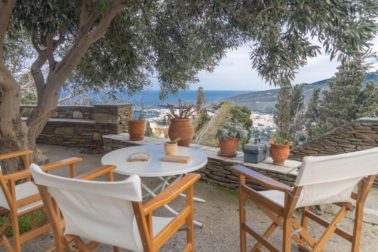 The Walnut Tree - Cycladic Getaway With Sea Views By Explore Andros Lámira 외부 사진